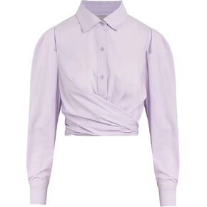 HUDSON Women's Wrap Poplin Button Up Shirt