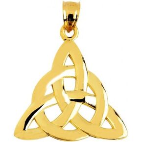 10k Gold Traditional Celtic Trinity Knot Pendant