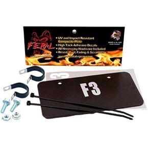 License Plate Kits (White or Black - Composite or Aluminum) Letters, Numbers and Hardware Included - ATV/UTV Personal License Plate - Side by Side Custom Number Kit (Black, Aluminum)