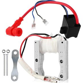 High Performance 2-Wire Magneto Coil + CDI Ignition Coil Compatible with 49cc - 50cc 60cc 66cc 80cc 2-stroke Engines Motorized Bicycle Motor Bike ATV Quad Scooter in Kuwait