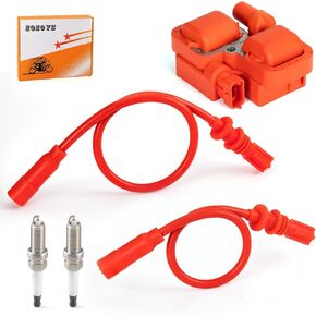 4010425 Ignition Coil & Spark Plug w/Wire Cap for Polaris Scrambler 1000 Sportsman 1000 2014-2024