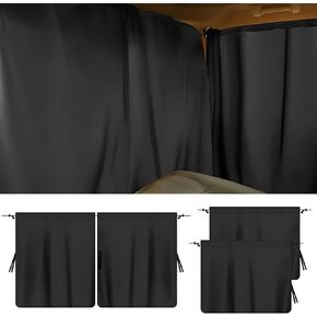 Huli 3PCS Car Window Shades, 95% Light Blocking Car Window Shade for Baby, Car Privacy Curtains for Rear Window & Partition, Universal Car Accessories Interior Fits Sleeping Traveling Camping