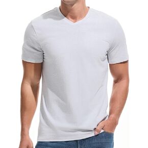 VEIISAR Premium V Neck T Shirts for Men - Modern Fitted Tees Vneck Undershirts