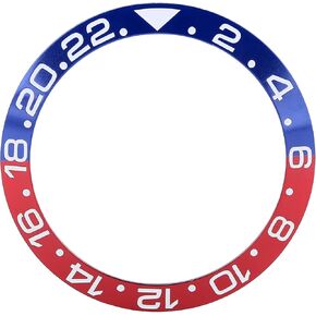 AMONIDA Watch Bezel Insert, Blue Red Gradient Aluminum Replacement Watch Bezel Insert, for Watch Replacement Bezel Insert
