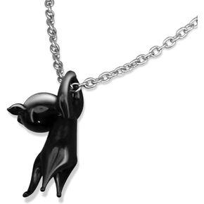 القط الأسود اليد الزجاج المنفوخ قلادة كيتي السوداء وقلادة الزجاج اليدوية قلادة in Kuwait