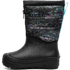 BOGS Unisex-Child Snow Shell Zip-Metallic Stripes (Toddler/Little Big Kid) Boot