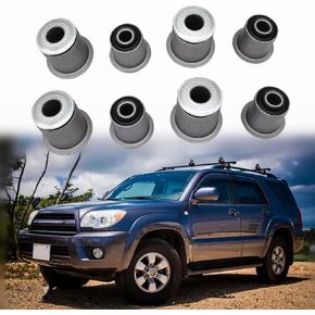 NLQR Set of 8 Front Upper and Lower Control Arm Bushing Kit Compatible with Toyota Tacoma Hilux Surf 4Runner Land Cruiser Prado 1995-2004 48632-35080 48061-35040 48061-35050