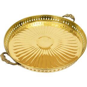 Brass Thali|Aarti Plate for Puja|Worship,Diwali Gifts,Return Gifts, Birthdays, karwa chauth, Rakhi- Sequence Plate
