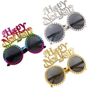 Happy New Year Eyeglasses, New Years Eve Party Supplies Decorations