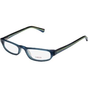 Lozza 1819n Mens/Womens Designer Full-rim Spring Hinges Signature Emblem Must Have Trendy Eyeglasses/Eye Glasses (50-18-145, Blue/Multicolor)