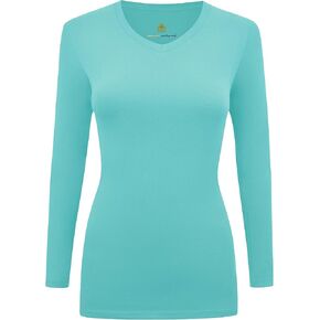 M&M SCRUBS Women's Under Scrub Tee V-Neck Long Sleeve T-Shirt