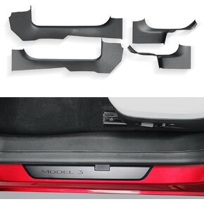 Rear Bumper Guard Compatible with Tesla Model Y TPE Trunk Door Sill Protector for Model Y 1 PCS Anti-Scratch Rear Door Sill Protector Accessories for Model Y-2020-2024