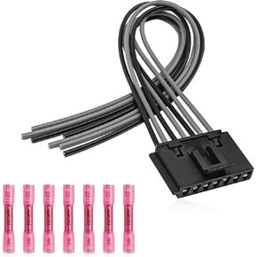 7 Wire Pigtail Blower Motor Resistor Plug Connector, Compatible with 1990-2008 GMC Sierra Yukon Chevy Silverado Tahoe Cadillac, Replace 89019088 973-405 15-81086 22807123