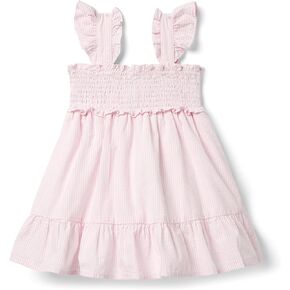 Janie and Jack Girls Smocked Seersucker Dress (Toddler/Little Big Kids)