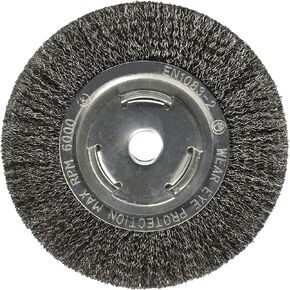 Firepower 1423-2121 Crimped Type Carbon Steel Wire Wheel Brush with 6-Inch Diameter and 1/2-Inch Width