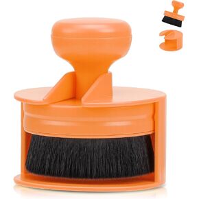 Car Tire Shine Applicator,Vegan Tire Shine Brush with Stand for Auto Detailing Cleaning Service (Orange)