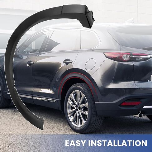 TK4851W50F Rear Wheel Fender Flares Molding Trim Compatible with Mazda CX-9 2016 2017 2018 2019 2020 2021 2022 2023 Wheel Arch Opening Molding TK48-51-W60H TK4851W60H TK48-51-W60F(Rear Right Side) in Saudi Arabia