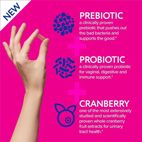 Florajen Women's Vaginal Probiotic, Prebiotic, & Cranberry Supplement for Immune Support and Digestive Health, 30 Capsules in Saudi Arabia