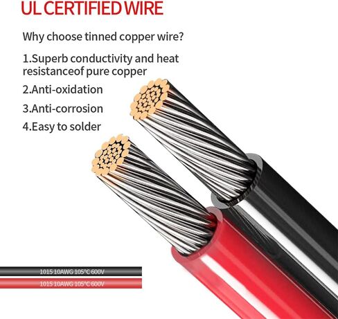 10AWG SAE to Alligator Clips,Battery Alligator Clip to SAE Connector Extension Cable,2Pin Quick Disconnect Battery Clamp Cable for Motorcycle Car,with 5 Fuse(10FT) in Saudi Arabia