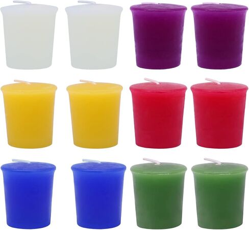Scented Votive Candles for Home Decoration, 2 Inches Aromatherapy Candle Set with 6 Fragrances - Apple&Cinnamon, Jasmine, Eucalyptus, Lavender, Wolfberry&Blood Orange, Passion Fruit in Saudi Arabia