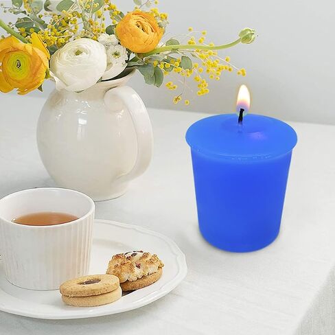 Scented Votive Candles for Home Decoration, 2 Inches Aromatherapy Candle Set with 6 Fragrances - Apple&Cinnamon, Jasmine, Eucalyptus, Lavender, Wolfberry&Blood Orange, Passion Fruit in Saudi Arabia