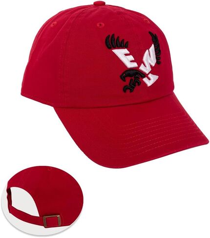 Desert Cactus Eastern Washington University Baseball Hat EWU Eagles Brimmed Embroirderd Cap Adjustable Cloth Strap Adult (Style B) Black in Saudi Arabia