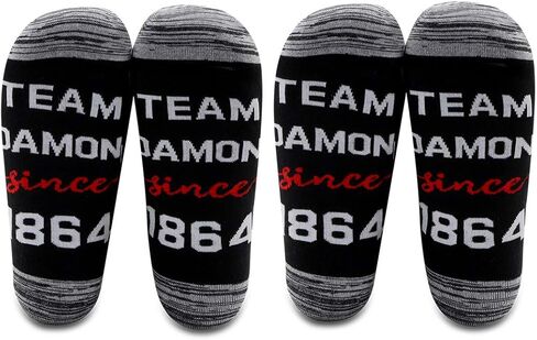 LEVLO Vampire Fans Gift Team Damon منذ 1864 جوارب قطنية هدايا مستوحاة من مصاصي الدماء in Saudi Arabia