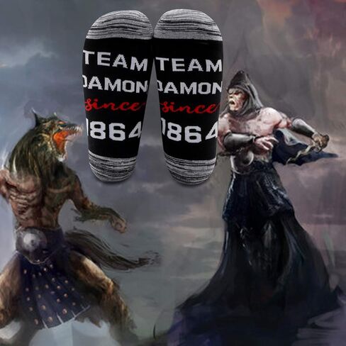 LEVLO Vampire Fans Gift Team Damon منذ 1864 جوارب قطنية هدايا مستوحاة من مصاصي الدماء in Saudi Arabia
