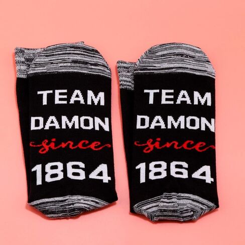 LEVLO Vampire Fans Gift Team Damon منذ 1864 جوارب قطنية هدايا مستوحاة من مصاصي الدماء in Saudi Arabia