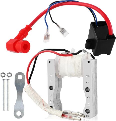 High Performance 2-Wire Magneto Coil + CDI Ignition Coil Compatible with 49cc - 50cc 60cc 66cc 80cc 2-stroke Engines Motorized Bicycle Motor Bike ATV Quad Scooter in Kuwait