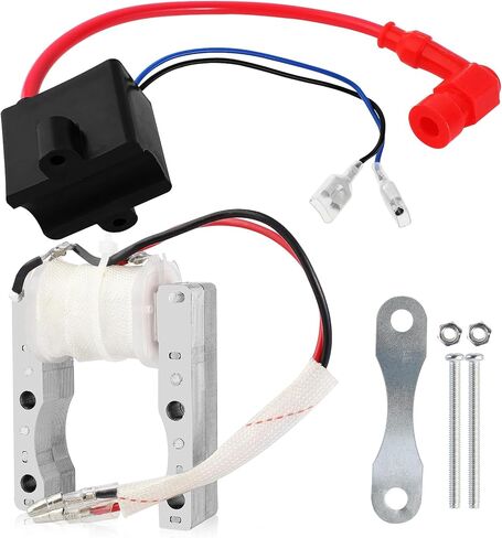 High Performance 2-Wire Magneto Coil + CDI Ignition Coil Compatible with 49cc - 50cc 60cc 66cc 80cc 2-stroke Engines Motorized Bicycle Motor Bike ATV Quad Scooter in Kuwait