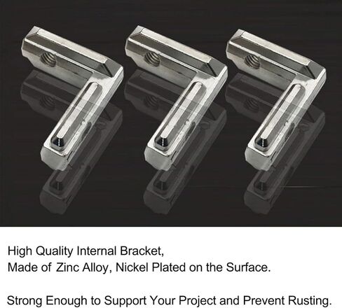 Aluminum Extrusion 20Pcs 2020 Aluminum Profiles Corner Brackets Set with 40Pcs M5 T Slot Nuts and Bolts for T Slot Rail 2020 T Slot Aluminum Extrusion in Saudi Arabia