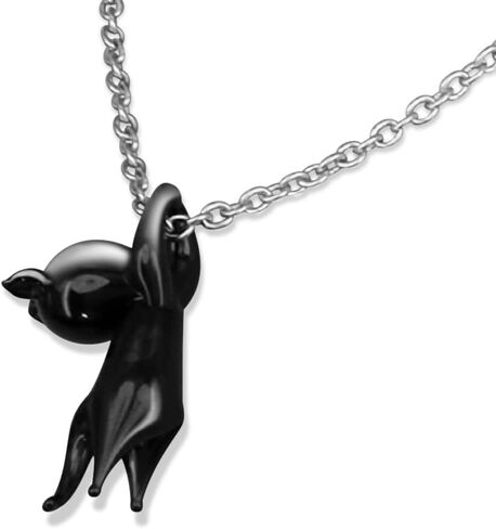 القط الأسود اليد الزجاج المنفوخ قلادة كيتي السوداء وقلادة الزجاج اليدوية قلادة in Kuwait