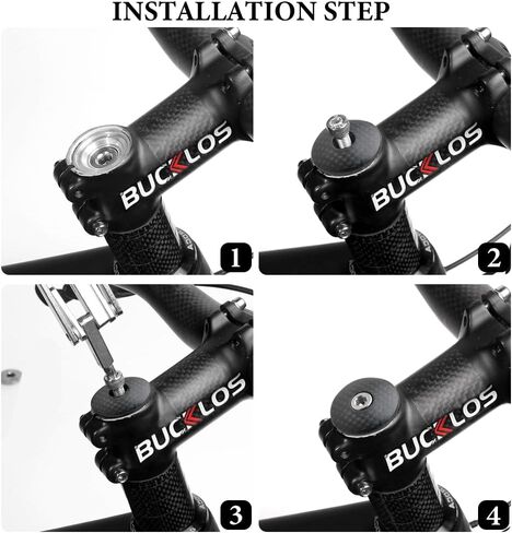 BUCKLOS Bike Headset Top Cap and Expander Plug, Fits 1-1/8" Fork Stems, Aluminum Alloy Top Cap with Screw (Black) in Saudi Arabia