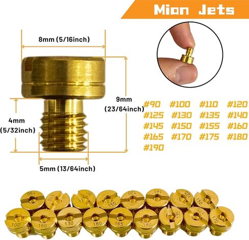 YQG Carburetor Jet Kit for Mikuni Main & Pilot Slow Jet 42 Pcs N100.604 VM28/486 VM4/042 VM22/210 in Saudi Arabia