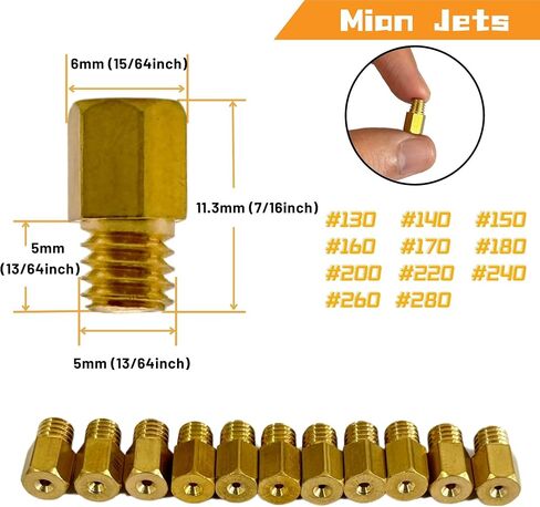 YQG Carburetor Jet Kit for Mikuni Main & Pilot Slow Jet 42 Pcs N100.604 VM28/486 VM4/042 VM22/210 in Saudi Arabia