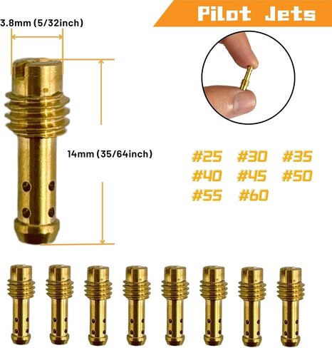 YQG Carburetor Jet Kit for Mikuni Main & Pilot Slow Jet 42 Pcs N100.604 VM28/486 VM4/042 VM22/210 in Saudi Arabia