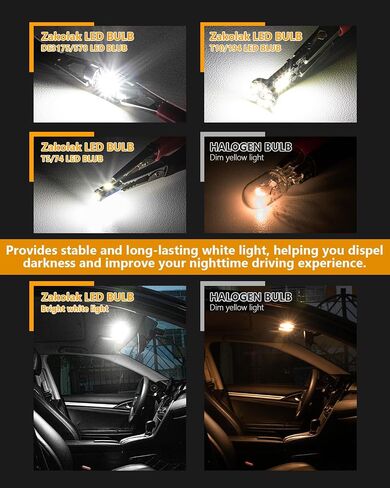 24PCS LED Interior Car Lights, Extremely Bright 6500K White LED Bulb Kit, Applicable to Dome Map Door Lights and Other Parts Replacement for Your Cars, to Help You See Inside The Car at Night in Saudi Arabia