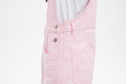 D-Sun Women's Striped Overall Casual Wide Leg Barrel Bib Overall Pants Adjustable Straps Romper Stretch Jumpsuits in Saudi Arabia