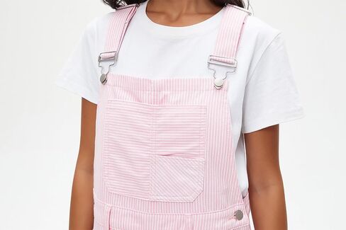 D-Sun Women's Striped Overall Casual Wide Leg Barrel Bib Overall Pants Adjustable Straps Romper Stretch Jumpsuits in Saudi Arabia