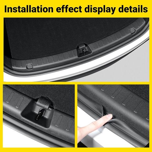 Rear Bumper Guard Compatible with Tesla Model Y TPE Trunk Door Sill Protector for Model Y 1 PCS Anti-Scratch Rear Door Sill Protector Accessories for Model Y-2020-2024 in Saudi Arabia