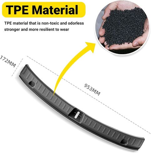 Rear Bumper Guard Compatible with Tesla Model Y TPE Trunk Door Sill Protector for Model Y 1 PCS Anti-Scratch Rear Door Sill Protector Accessories for Model Y-2020-2024 in Saudi Arabia