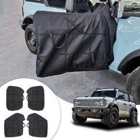 Door Bags Compatible with 2021 2022 2023 Bronco 2pcs Front and 2pcs Rear Door Bags Hard Door Portable Storage
