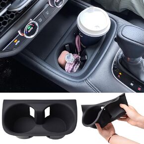 TACOBRO Cup Holder Organizer Compatible with Honda HRV 2023 2024 2025 Accessories, Armrest Secondary Storage Box, HR-V EX/EX-L/LX/SE/Sport/Touring Insert Secondary Storage Tray with Cup Holder