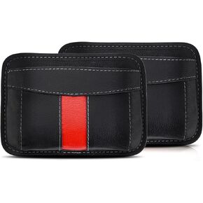 Car Side Pocket Organizer,2PCS PU Leather Side Seat Storage Pocket for Car,Universal Auto Console Side Storage Bag for Car Interior Organizer,Storage Box Holder for Car Seat,Door,Window,Console(Black)