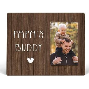 Papa Picture Frame 4x6, Papa Gifts, Papa Gifts from Grandkids Granddaughter, Best Papa Gifts, Papa Gifts for Christmas, Gifts for Papa, Papa's Buddy Photo Frame