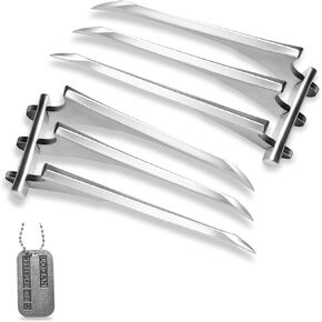Plastic Wolverine Claws, Wolf Claws, Cosplay Costume Accessories, 2 Claws with Necklace Silvery