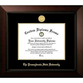 Campus Images Penn State Nittany Lions 11w x 8.5h Legacy Black Cherry Gold Embossed Diploma Frame