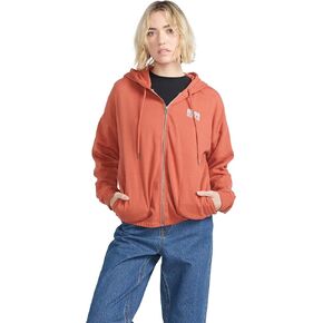 Volcom Women's Truly Deal Zip Fleece Sweatshirt Jacket