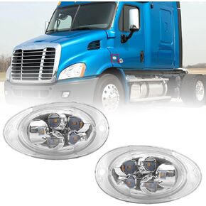 2PCS Side Marker Turn Signal Lights fit for 2008-2017 Freightliner Cascadia，LED Clear Lens Front Cab Side Turn Marker/Parking Lights Clearance Lamps